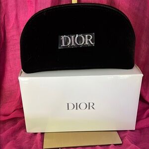 Dior Black Velvet Cosmetic Bag